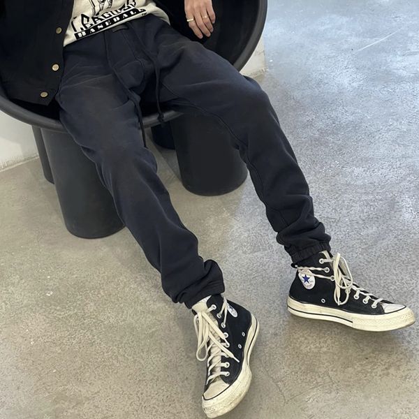 fashion yang men high street feel of god fog season 7 main line streamer pants loose trend leisure closure leggings, Black
fashion yang men high street feel of god fog season 7 main line streamer pants loose trend leisure closure leggings, Black