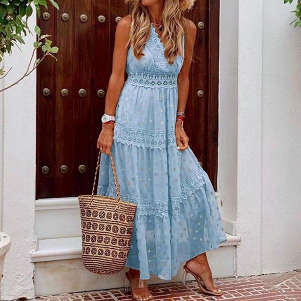 casual dresses women dress solid deep v sweat absorbent trendy maxi summer elegant vintage beach party long for dating robe femme été, Black;gray
casual dresses women dress solid deep v sweat absorbent trendy maxi summer elegant vintage beach party long for dating robe femme été, Black;gray