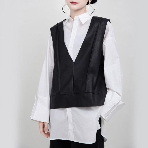 women's vests mevgo v-neck add velvet women sleeveless leather autumn winter inner wear fashion pu all match vest hd3403, Black;white
women's vests mevgo v-neck add velvet women sleeveless leather autumn winter inner wear fashion pu all match vest hd3403, Black;white