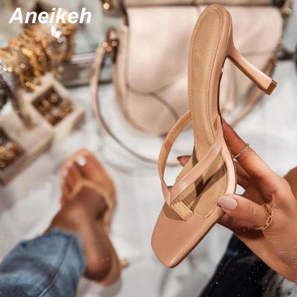 aneikeh slippers flip flops summer square toe shallow pu solid thin heels outside stiletto shoes apricot size 35-42 fashion, Black
aneikeh slippers flip flops summer square toe shallow pu solid thin heels outside stiletto shoes apricot size 35-42 fashion, Black