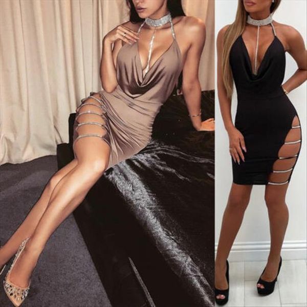summer bandage womens dresses hollow out deep v neck evening party short mini dress sell, Black;gray
summer bandage womens dresses hollow out deep v neck evening party short mini dress sell, Black;gray