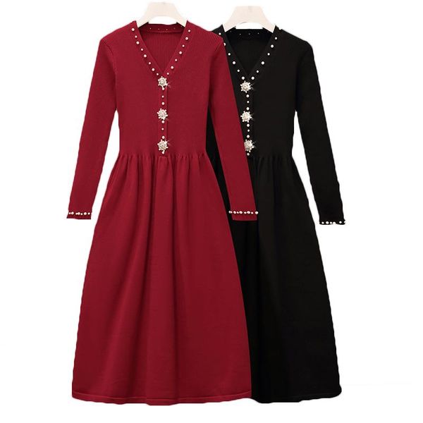 autumn winter plus size 5xl women's dress slim mid-length temperament knitted sweater b735 casual dresses, Black;gray
autumn winter plus size 5xl women's dress slim mid-length temperament knitted sweater b735 casual dresses, Black;gray