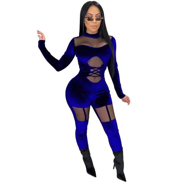 women's jumpsuits & rompers echoine women velvet mesh jumpsuit splice long sleeve female see through bodycon overalls hollow one piece, Black;white
women's jumpsuits & rompers echoine women velvet mesh jumpsuit splice long sleeve female see through bodycon overalls hollow one piece, Black;white