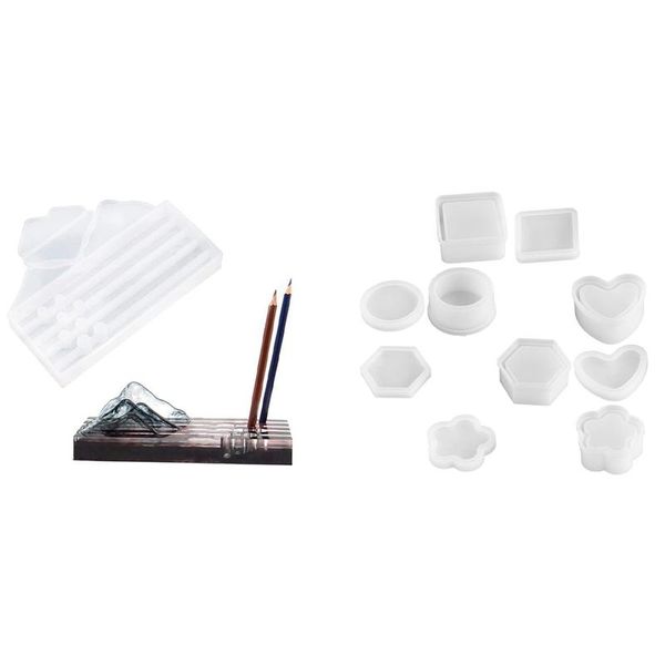 diy silicone resin mold 5 shape containers with lid with silicone mold card storage pen phone holder epoxy resin
diy silicone resin mold 5 shape containers with lid with silicone mold card storage pen phone holder epoxy resin