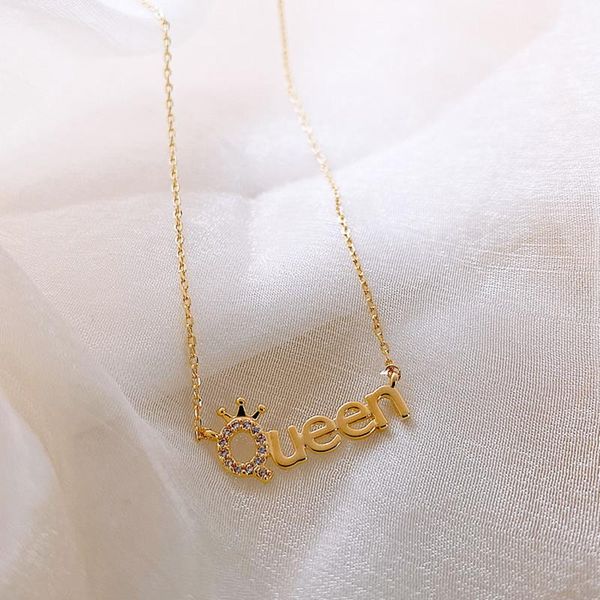 fashion luxury gold chain queen crown necklace zircon crystal for women jewelry birthday present gifts bff pendant necklaces, Silver
fashion luxury gold chain queen crown necklace zircon crystal for women jewelry birthday present gifts bff pendant necklaces, Silver