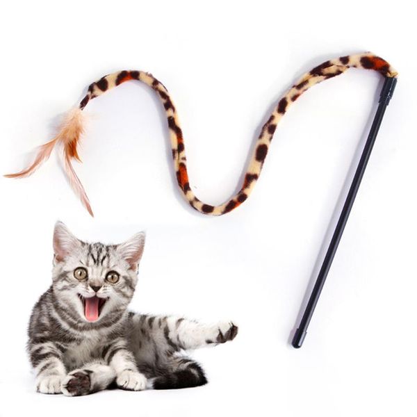 funny cat teaser fake feather stick wand kitten leopard print toy interactive training pet toys
funny cat teaser fake feather stick wand kitten leopard print toy interactive training pet toys