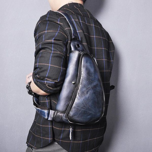 waist bags men quality real leather casual fashion blue travel triangle chest sling bag design one shoulder crossbody for male 9976
waist bags men quality real leather casual fashion blue travel triangle chest sling bag design one shoulder crossbody for male 9976