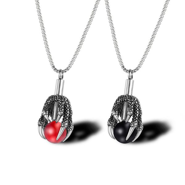 wholesale stainless steel eagle claw cremation jewelry pendant necklace memorial cat/bird/pet ashes, Silver
wholesale stainless steel eagle claw cremation jewelry pendant necklace memorial cat/bird/pet ashes, Silver
