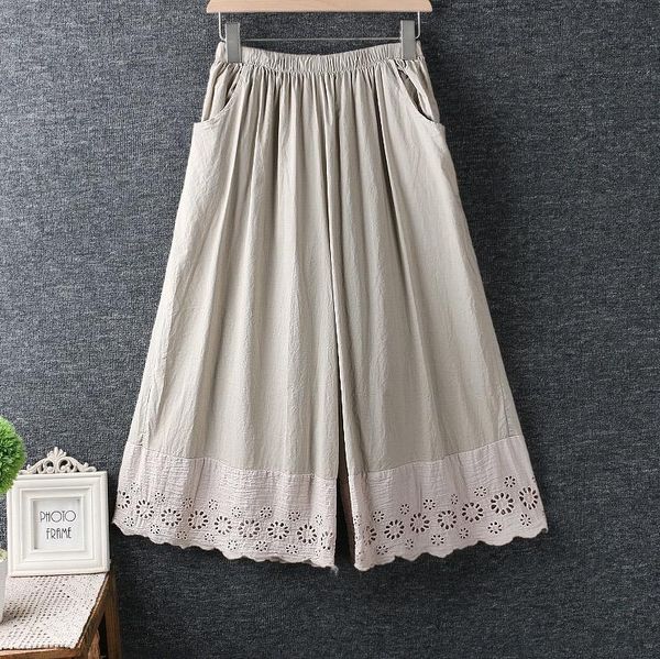 women's pants & capris summer art and leisure pure color single-layer embroidery lace base thin section nine-point long wide-leg, Black;white
women's pants & capris summer art and leisure pure color single-layer embroidery lace base thin section nine-point long wide-leg, Black;white