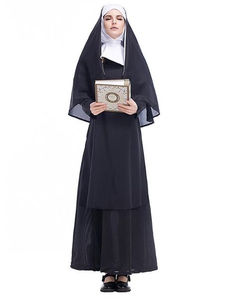 halloween costume clothes for adults christian nun cosplay black dress cape party vintage clothing
halloween costume clothes for adults christian nun cosplay black dress cape party vintage clothing