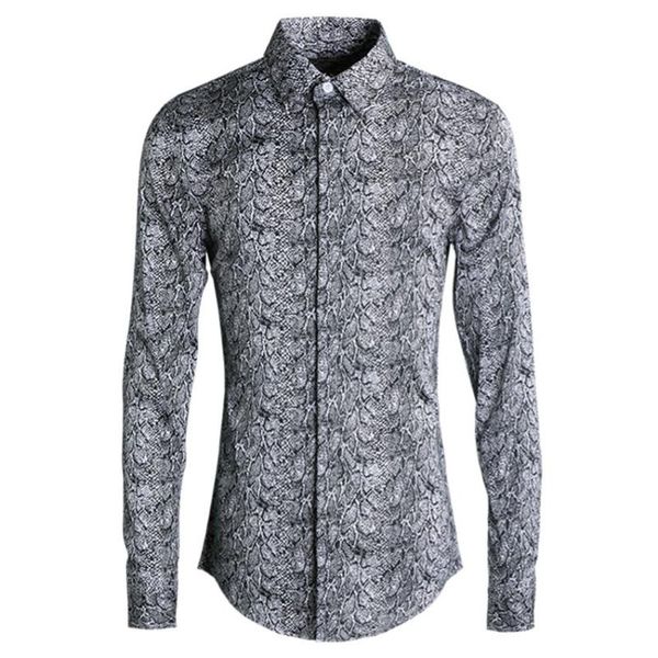 men's casual shirts snake pattern print shirt men chemise homme 2021 slim fit mens dress nightclub prom tuxedo, White;black
men's casual shirts snake pattern print shirt men chemise homme 2021 slim fit mens dress nightclub prom tuxedo, White;black