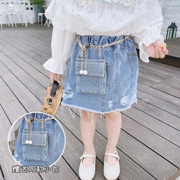 girls denim skirt short spring 2021 children baby fashion western style bag skirts, Blue
girls denim skirt short spring 2021 children baby fashion western style bag skirts, Blue