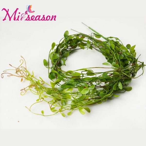 1pc 105cm green grass vine artificial bean leaf rattan bouquet fake leaves hanging plants for home wedding decor
1pc 105cm green grass vine artificial bean leaf rattan bouquet fake leaves hanging plants for home wedding decor