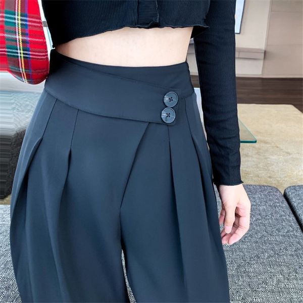jean chic 2021 korean spring high waist wide women's leg loosely designed straight-line drape casual rubbing zh042 pants sin3, Blue
jean chic 2021 korean spring high waist wide women's leg loosely designed straight-line drape casual rubbing zh042 pants sin3, Blue