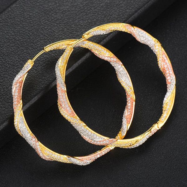 missvikki trendy noble luxury full shiny cz big hoop earrings jewelry for elegant women wedding gift brincos feminino & huggie, Golden;silver
missvikki trendy noble luxury full shiny cz big hoop earrings jewelry for elegant women wedding gift brincos feminino & huggie, Golden;silver