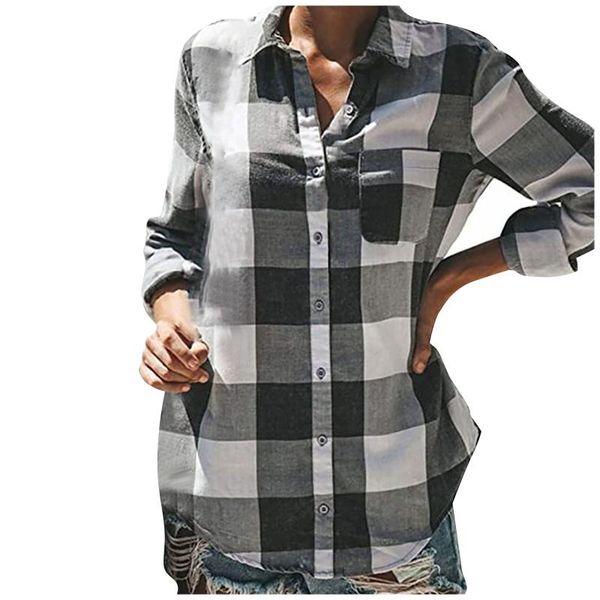 women's hoodies & sweatshirts plaid button blouses and shirts vintage female clothing women turn-down collar long sleeve blusas mujer, Black
women's hoodies & sweatshirts plaid button blouses and shirts vintage female clothing women turn-down collar long sleeve blusas mujer, Black