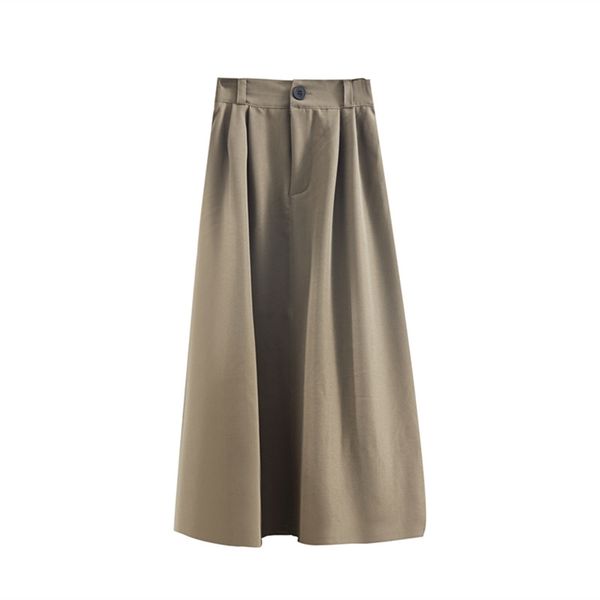 autumn women simple black high waist thin a-line suit skirt elastic casual all-match long 210527
autumn women simple black high waist thin a-line suit skirt elastic casual all-match long 210527