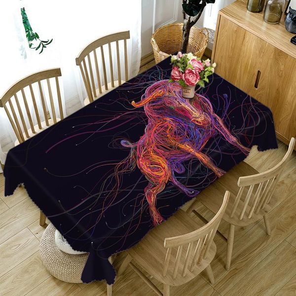 customizable 3d tablecloth colorful bull pattern washable cloth thicken rectangular and round table for wedding
customizable 3d tablecloth colorful bull pattern washable cloth thicken rectangular and round table for wedding