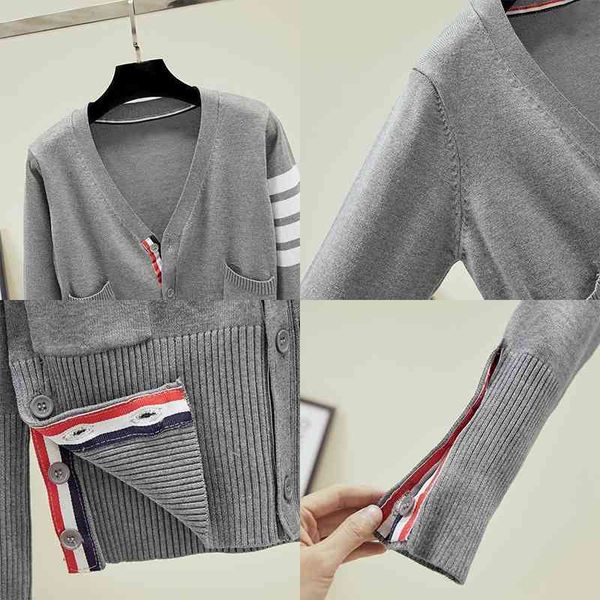 autumn tb knitted cardigan, women's sweater, spring and short autumn coat, college style, new 20211, Black
autumn tb knitted cardigan, women's sweater, spring and short autumn coat, college style, new 20211, Black