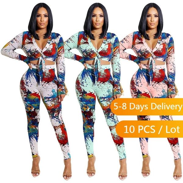 women's two piece pants wholesale items tie dye print peice set women bowtie crop and skinny fall clothes for matching sets, White
women's two piece pants wholesale items tie dye print peice set women bowtie crop and skinny fall clothes for matching sets, White
