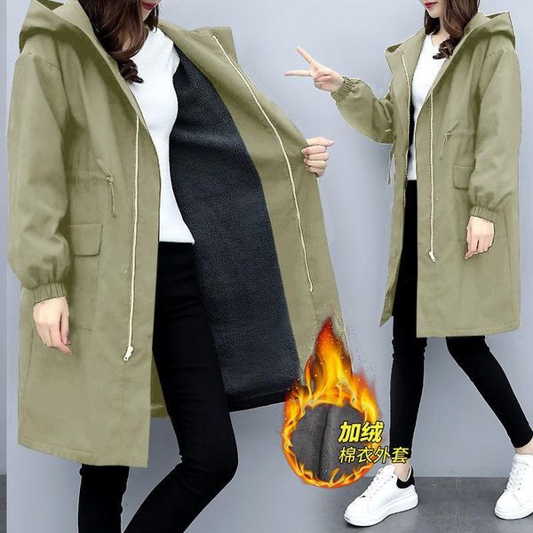 women's trench coats women autumn winter hooded drawstring pocket zipper long outwear plus size elegant ladies thicken windbreaker, Tan;black
women's trench coats women autumn winter hooded drawstring pocket zipper long outwear plus size elegant ladies thicken windbreaker, Tan;black