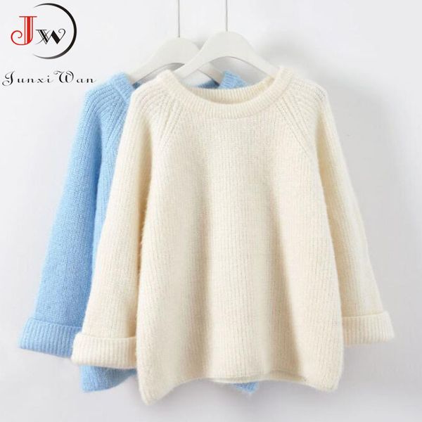 autumn women knitted sweaters jumpers candy color sweet chic short sweater casual solid pull femme roupas femininas 210510, White;black
autumn women knitted sweaters jumpers candy color sweet chic short sweater casual solid pull femme roupas femininas 210510, White;black