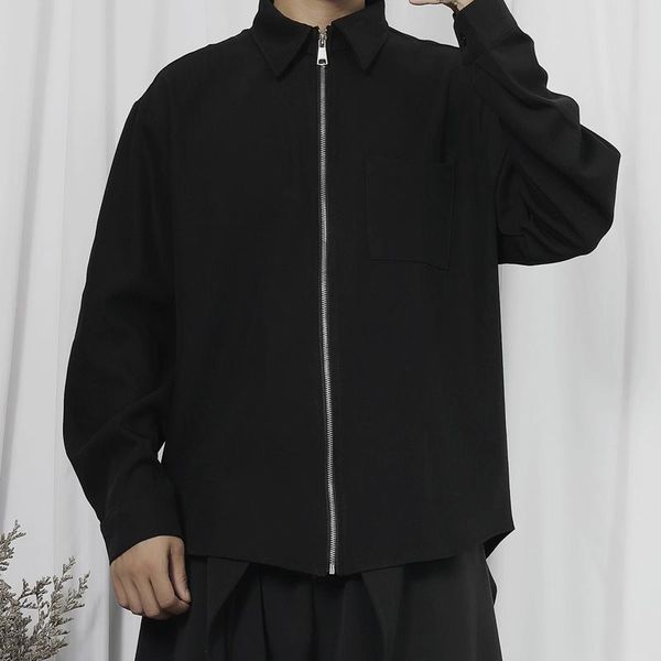 men's casual shirts long sleeve shirt spring and autumn zipper front korean lapel pure color large, White;black
men's casual shirts long sleeve shirt spring and autumn zipper front korean lapel pure color large, White;black