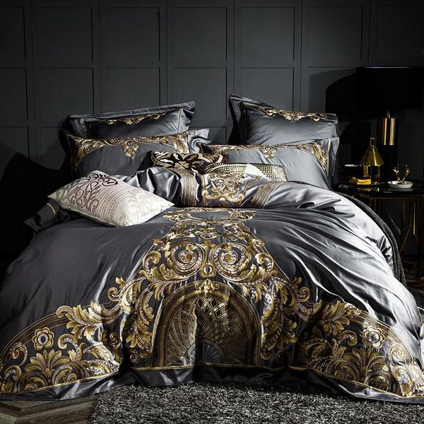 bedding sets luxury gray red 1000tc satin egyptian cotton set gold royal embroidery king duvet cover bed linen/sheet pillowcase
bedding sets luxury gray red 1000tc satin egyptian cotton set gold royal embroidery king duvet cover bed linen/sheet pillowcase