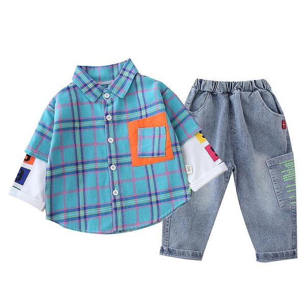 clothing sets baby boys girls spring and autumn clothes children patchwork plaid shirt+ jeans 2 pieces kids fashion costume outfits, White
clothing sets baby boys girls spring and autumn clothes children patchwork plaid shirt+ jeans 2 pieces kids fashion costume outfits, White