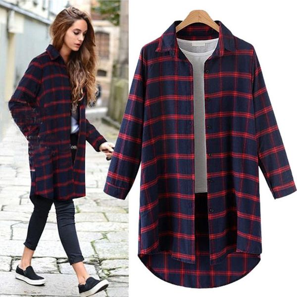 women's blouses & shirts spring autumn women plus size fashion casual loose turn-down collar plaid long sleeve shirt for larger blouse, White
women's blouses & shirts spring autumn women plus size fashion casual loose turn-down collar plaid long sleeve shirt for larger blouse, White
