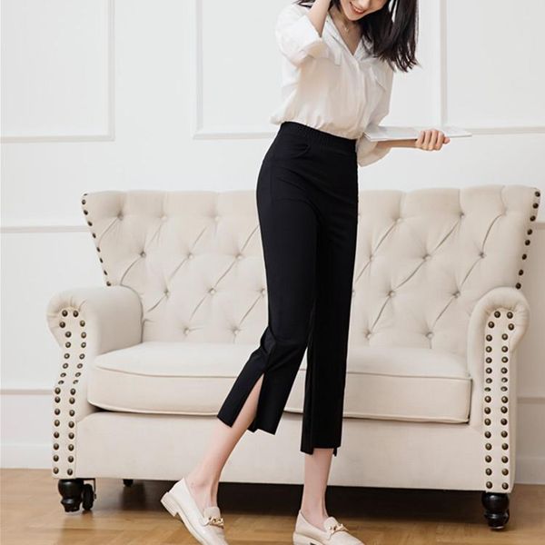women's leggings tencel fabric light oxygen pants, large size casual eight-point cigarette black slit small straight-leg pants
women's leggings tencel fabric light oxygen pants, large size casual eight-point cigarette black slit small straight-leg pants