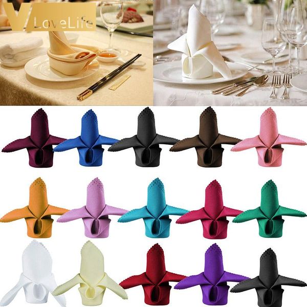 table napkin 10pcs 30x30cm polyester napkins multi colors restaurant dinner wedding banquet decor supplies and party decoration
table napkin 10pcs 30x30cm polyester napkins multi colors restaurant dinner wedding banquet decor supplies and party decoration