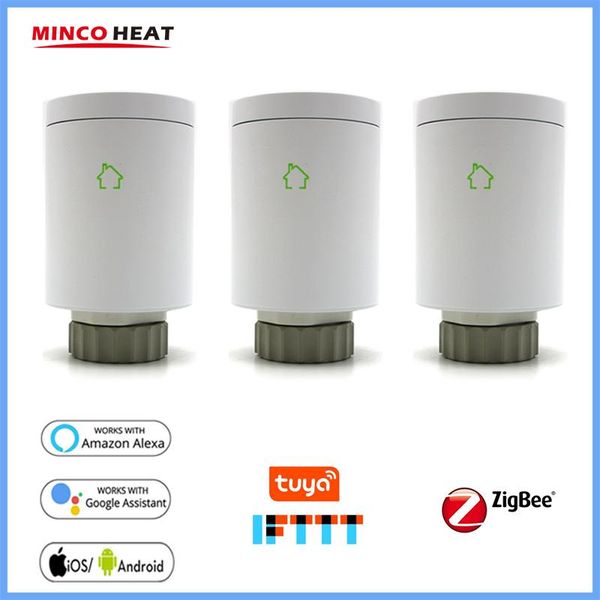 smart home control tuya zigbee radiator actuator programmable thermostatic valve temperature controller 2mqsetup with alexa
smart home control tuya zigbee radiator actuator programmable thermostatic valve temperature controller 2mqsetup with alexa
