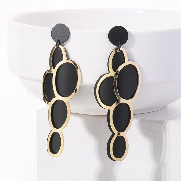 earrings for women gold and black geometric style long dangle 2021 est ear jewelry girl gifts & chandelier, Silver
earrings for women gold and black geometric style long dangle 2021 est ear jewelry girl gifts & chandelier, Silver