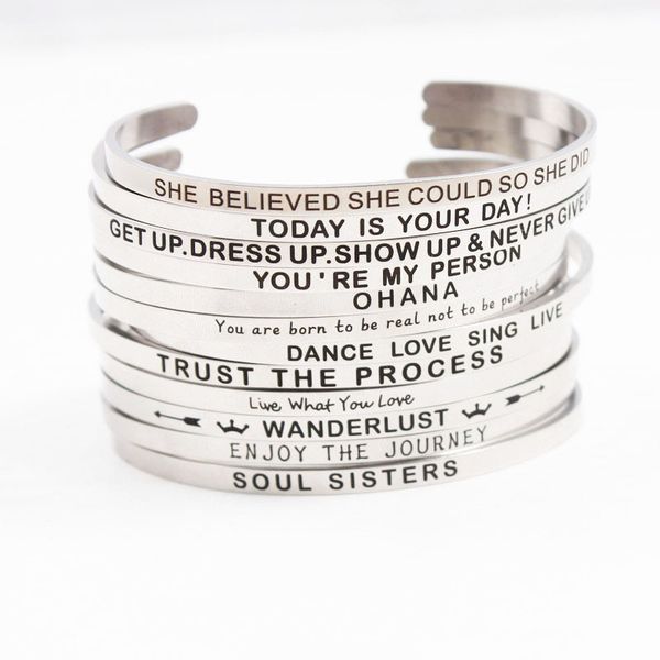 4mm stainless steel bangle customized letter laser carved cuff mantra bangle bracelets for womendio chan contact, Silver
4mm stainless steel bangle customized letter laser carved cuff mantra bangle bracelets for womendio chan contact, Silver