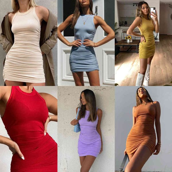 cryptographic casual ruched mini dresses for women 2021 fashion club party sleevelss solid summer dress bodycon elegant clothes x0521, Black;gray
cryptographic casual ruched mini dresses for women 2021 fashion club party sleevelss solid summer dress bodycon elegant clothes x0521, Black;gray