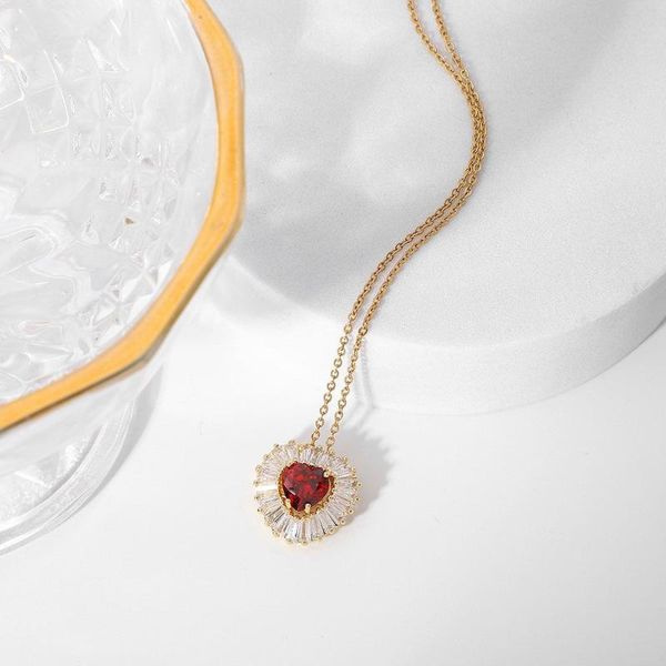 chains ruby party heart choker necklaces for women necklace zircon pandent clavicle chain daily collares, Silver
chains ruby party heart choker necklaces for women necklace zircon pandent clavicle chain daily collares, Silver