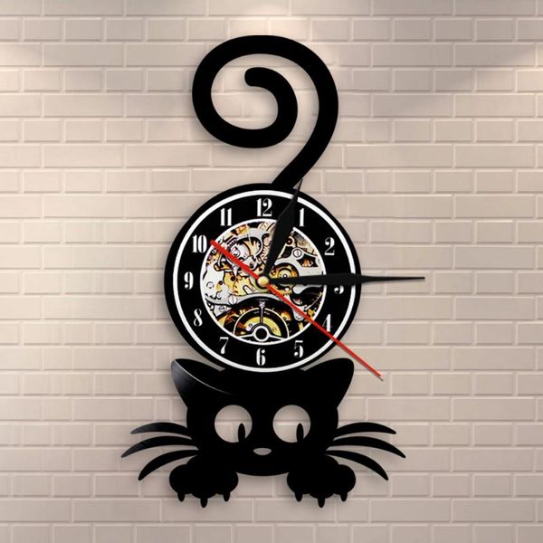 wall clocks silhouette kitten cat with funny tail home decor clock lady art black kitty record pet lover
wall clocks silhouette kitten cat with funny tail home decor clock lady art black kitty record pet lover
