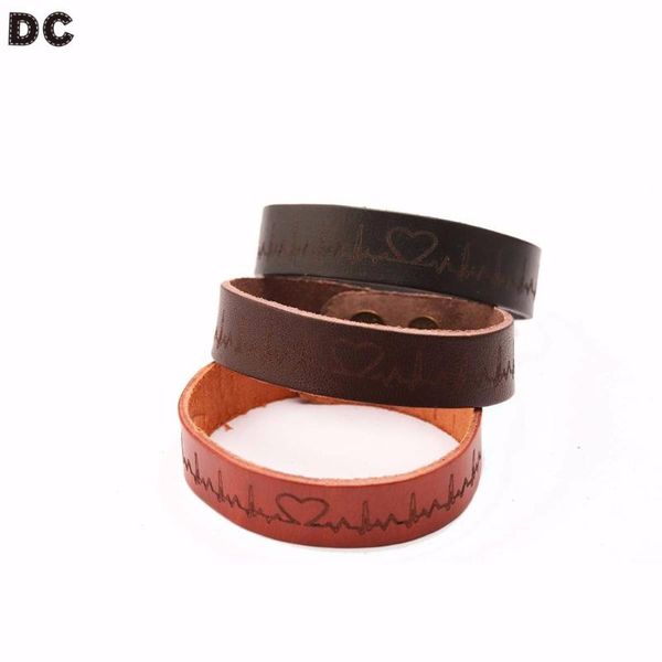 charm bracelets dc leather fashion jewelry ecg trend heartbeat men women couple valentine's day wrist trinket bangles gift, Golden;silver
charm bracelets dc leather fashion jewelry ecg trend heartbeat men women couple valentine's day wrist trinket bangles gift, Golden;silver