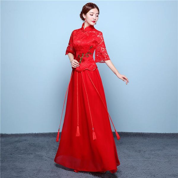 ethnic clothing vintage slim long cheongsam chinese ancient women traditional qipao hanfu dress female wedding elegant evening gowns, Red
ethnic clothing vintage slim long cheongsam chinese ancient women traditional qipao hanfu dress female wedding elegant evening gowns, Red