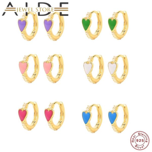 hoop & huggie aide genuine 925 sterling silver enamel circle earring colorful dripping oil love heart earrings for women girl cz jewelry, Golden;silver
hoop & huggie aide genuine 925 sterling silver enamel circle earring colorful dripping oil love heart earrings for women girl cz jewelry, Golden;silver