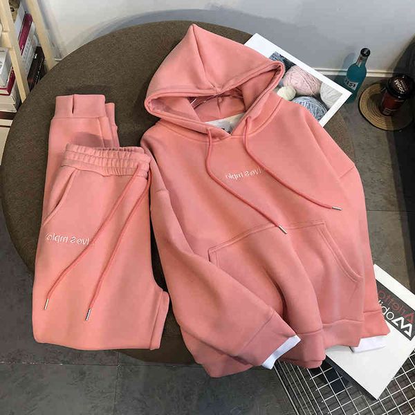 hooded sweater women's autumn and winter korean version student loose plush thickened sportswear casual two-piece suit fashion, Gray
hooded sweater women's autumn and winter korean version student loose plush thickened sportswear casual two-piece suit fashion, Gray