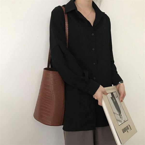 women's blouses & shirts new arrival oversize all match office lady clothe femme chic fashion korean high street solid ol lapel to, White
women's blouses & shirts new arrival oversize all match office lady clothe femme chic fashion korean high street solid ol lapel to, White