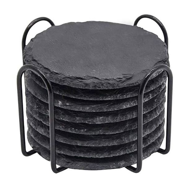 mats & pads 8pcs protective bar home decor slate stone with holder heat resistant tableware drink handmade non slip natural gifts
mats & pads 8pcs protective bar home decor slate stone with holder heat resistant tableware drink handmade non slip natural gifts