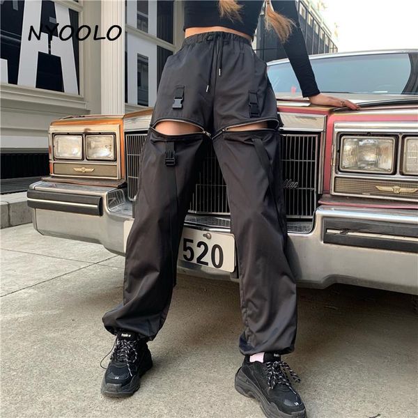 women's pants & capris nyoolo summer high waist patchwork black casual elastic full length zipper cargo women men streetwear joggers, Black;white
women's pants & capris nyoolo summer high waist patchwork black casual elastic full length zipper cargo women men streetwear joggers, Black;white
