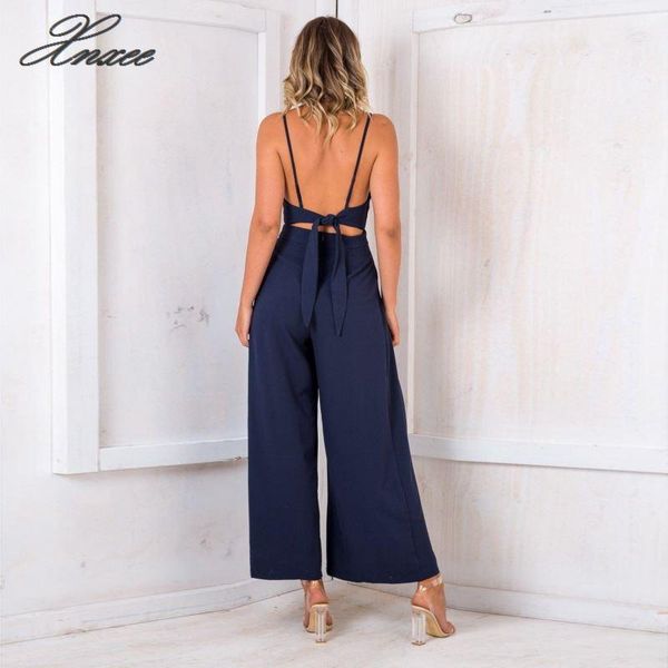 women's jumpsuits & rompers summer women jumpsuit v-neck loose bow long, Black;white
women's jumpsuits & rompers summer women jumpsuit v-neck loose bow long, Black;white