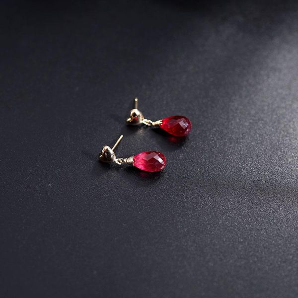 dangle & chandelier daimi 18k gold genuine gemstones ruby stud earrings female simple valentine's day gift for girlfriend, Silver
dangle & chandelier daimi 18k gold genuine gemstones ruby stud earrings female simple valentine's day gift for girlfriend, Silver