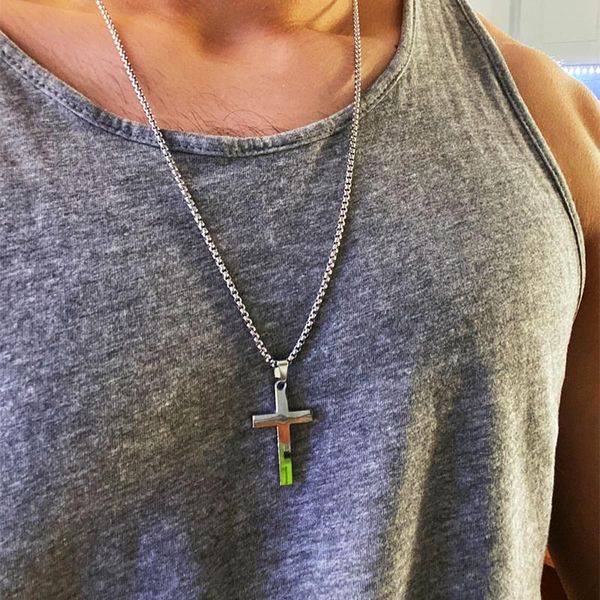 pendant necklaces 2021 fashion classic cross men necklace stainless steel chain male choker never fade for jewelry gift, Silver
pendant necklaces 2021 fashion classic cross men necklace stainless steel chain male choker never fade for jewelry gift, Silver
