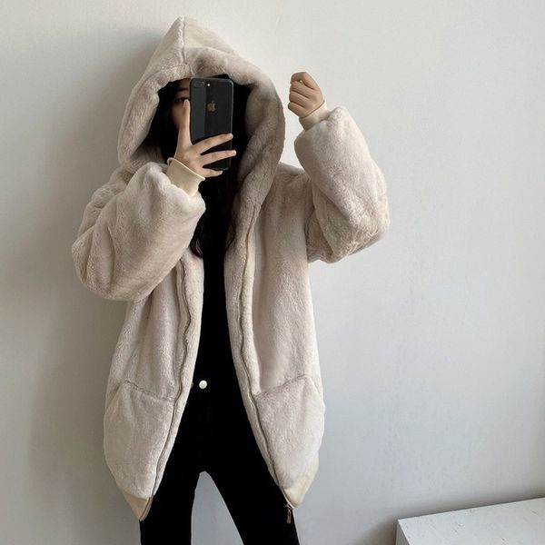 wool winter loose thick imitation rabbit fur mid-length hooded women coat 462k, Black
wool winter loose thick imitation rabbit fur mid-length hooded women coat 462k, Black
