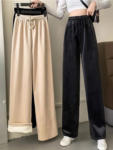 women's pants & capris golden velvet thickened wide leg autumn and winter 2021 high waist plush straight show the trend of, Black;white
women's pants & capris golden velvet thickened wide leg autumn and winter 2021 high waist plush straight show the trend of, Black;white